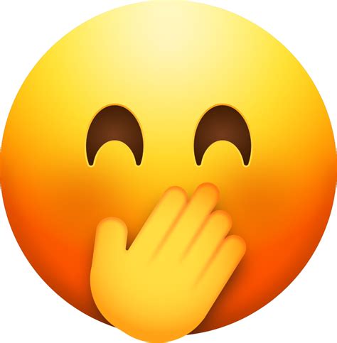 Hand Over Mouth Blushing Face Emoji Download For Free Iconduck