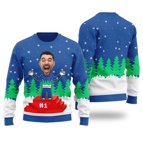 Personalized Ugly Christmas Sweater Winner Mens Sweater
