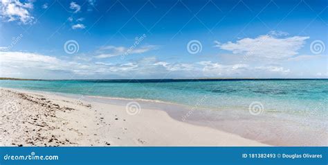 Panoramic View Of Noronqui Cay At Los Roques National Park Stock Image