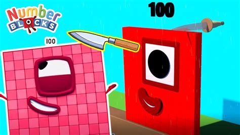 Numberblocks 100 Slice Asmr Rain Satisfying Fanmade Animation Youtube