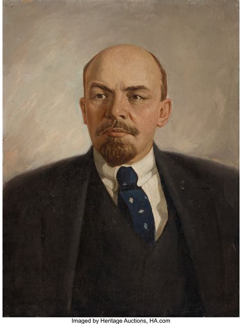 Russian School 20th Century Portrait Of Vladimir Ilyich Lenin Lot