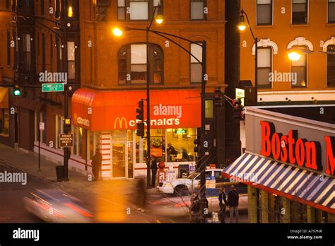 Chicago Illinois Mcdonalds And Boston Market Restaurants Street Corner