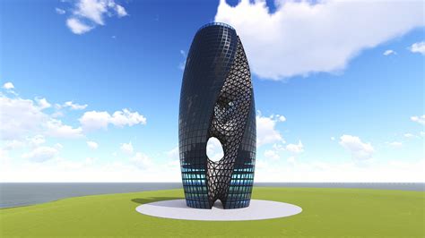 Scifi Twisted Topology Tower Model Turbosquid 2039357