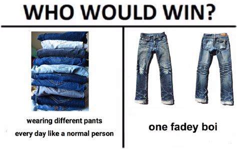 I Own One Pair Of Pants I Hope This Meme I Made Is Actually Original