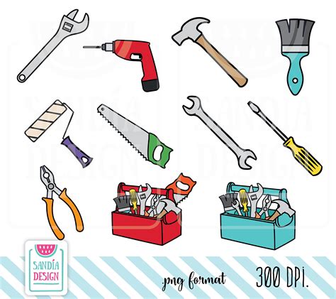 Tools Clipart Personal And Comercial Use Etsy Clip Art Tools
