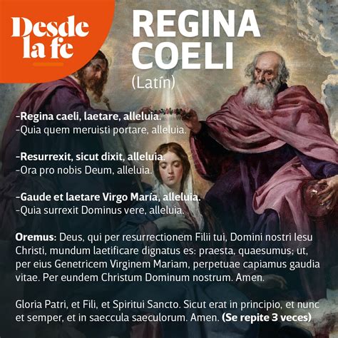 Desde la fe on Twitter Cantar el Regina Coeli en latín es una antigua
