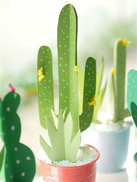 Make A Diy Paper Cactus In 4 Easy Steps