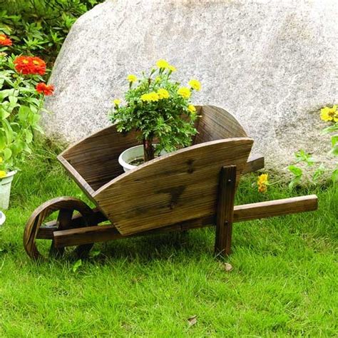 We really only did this because ours was so old, but it came up really well. Wooden Decor Flower Pot, Wheelbarrow - Contemporary ...