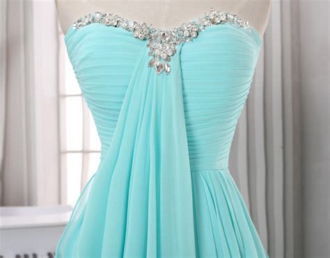 Long Pleated Chiffon Prom Dressa Line Sweeetheart Prom Dressbaby Blue
