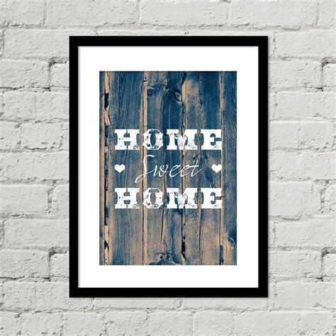 Typography Art Quote HOME SWEET HOME Home Decor Wall Art Limited