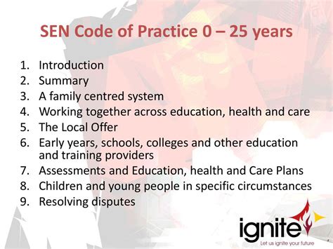 Overview Of The Sen Code Of Practice Ppt Download