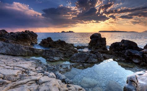 Awesome Rocky Shore Wallpaper 1920x1200 15328