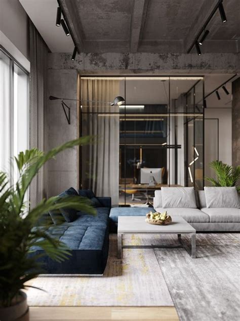 desain ruang tamu minimalis industrial terbaik  rumahcom
