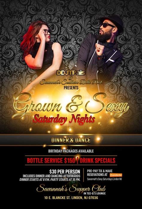 Grown And Sexy Saturday Nights Savannahs Supper Club Saturday March 30 2019 Bomb Parties