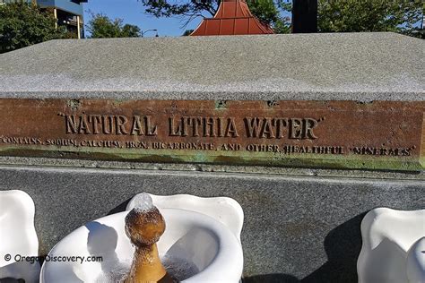 Lithia Park And Lithia Mineral Water Ashland Oregon Discovery