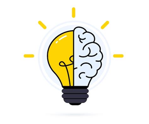 Premium Vector Creative Idea Logo Symbol Of Creativity Half Of Light