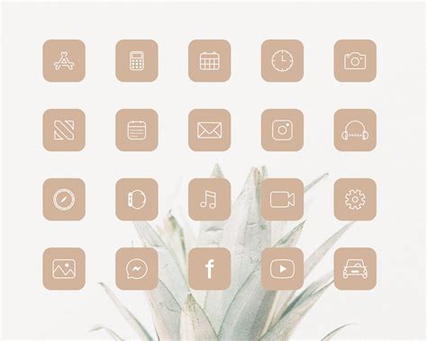 Elegant Aesthetics App Icon Pack For Ios 14 Soft And Neutral Etsy