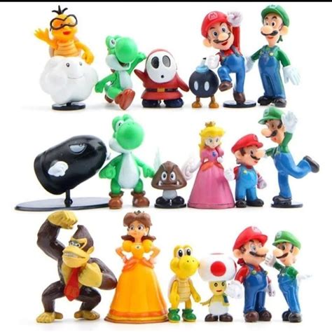 Set De 18 Figuras Coleccionables Súper Mario Bros Nuevas Pipopipo31