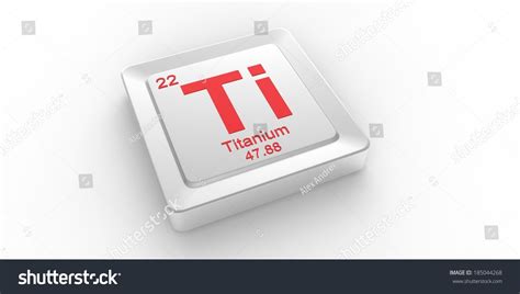 Ti Symbol 22 Material Titanium Chemical Stock Illustration 185044268