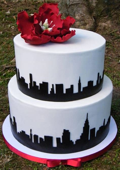 New York Skyline Wedding Cake Decorated Cake By Cakesdecor