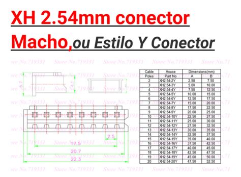 Conector Jst Xh 5 Vias Passo 2 54mm Macho E Fêmea Educonectores