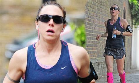 Melanie C Has A Sporty Spice Moment As She Goes Jogging In Fun Neon