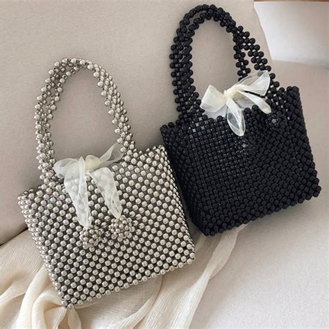 Handmade Beaded Bag Women Luxury Handbag Small Shoulder Bag Perfect