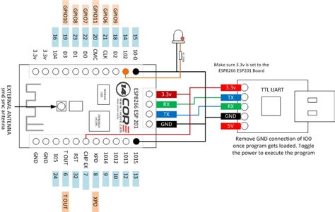 Wiring And Flashing The Esp8266 Esp201 Wifi Transceiver