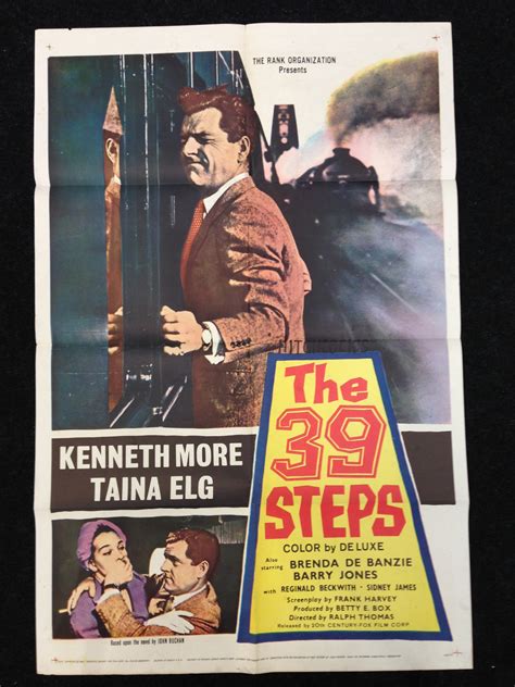 The 39 steps was my first hitchcock film. The 39 Steps: 1959 US one sheet Rank film poster ...