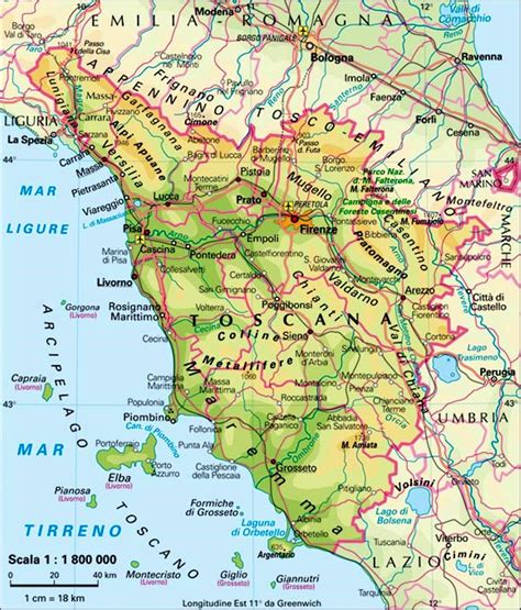 Nella costa toscana, c'è davvero di tutto, l'unico problema è la. Geografia Cartina Toscana Mappa| Coste Territorio Morfologia