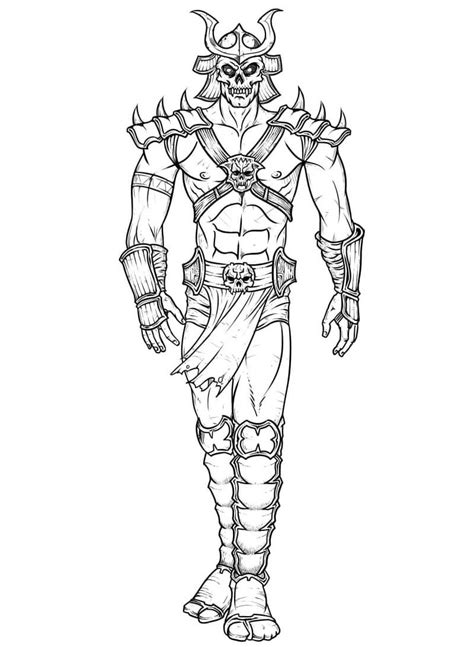 Kung Lao Mortal Kombat Coloring Page Free Printable Coloring Pages