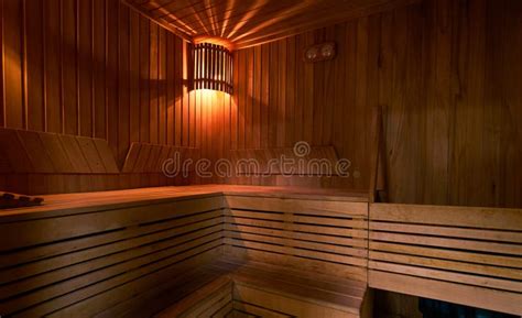 Wooden Sauna Interior Stock Image Image Of Sauna Bench 113004865