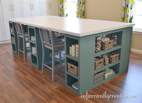 Ii cutting & storage cabinet â€ we're confident your scrapbooking supplies will be as. 12 Awesome DIY Craft Tables With Free Plans - Shelterness