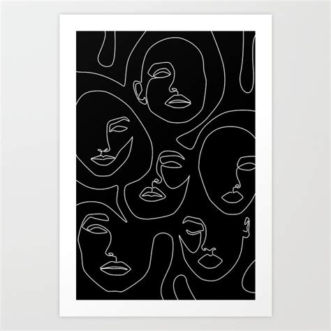 Faces In Dark Art Print By Explicit Design Society6