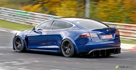 Tesla Model S Plaid Hits N Rburgring In Refreshed Widebody With Massive