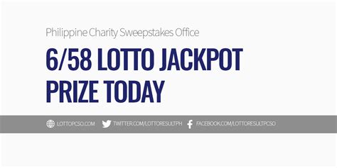 658 Lotto Jackpot Prize Today Philippine Charity Sweepstakes Office
