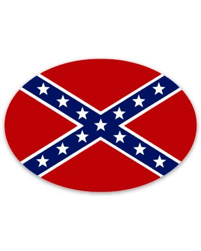 Confederate Battle Flag Army Of Tennessee Pattern Oval Bumper Sticker
