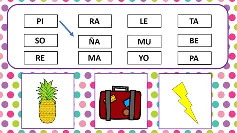 Conciencia Silábica Une Las Sílabas Para Formar Palabras Sigue La Pista