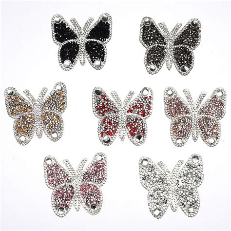 Butterfly Crystal Rhinestone Patches Iron On Patches For Clothing