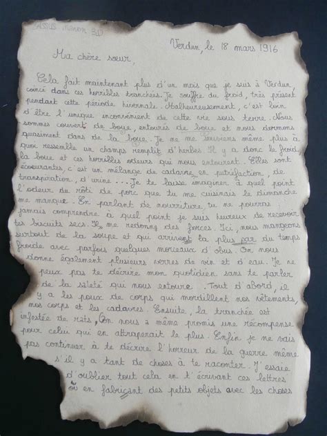 Lettre De Poilus Bataille De Verdun - Lettres de Poilus | Collège René GOSCINNY – Valdoie