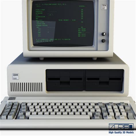 3d Model Ibm 5150 Personal Computer Keyboard Turbosquid 1302363