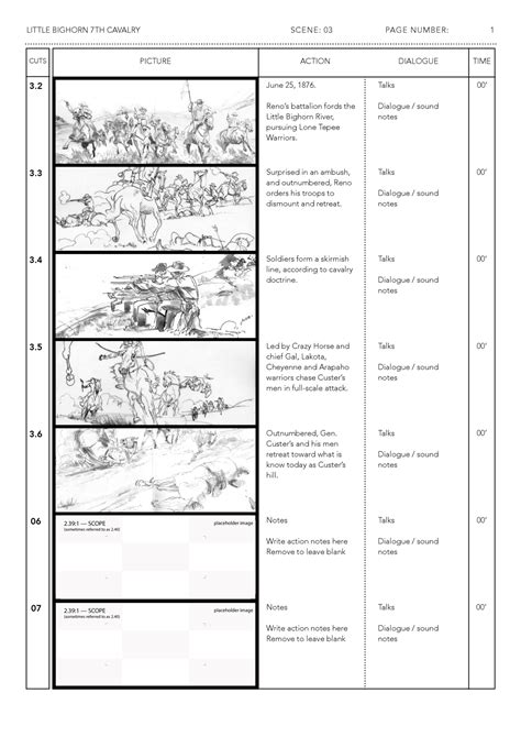 Templates Vault Film Storyboards Anime Storyboard Template For
