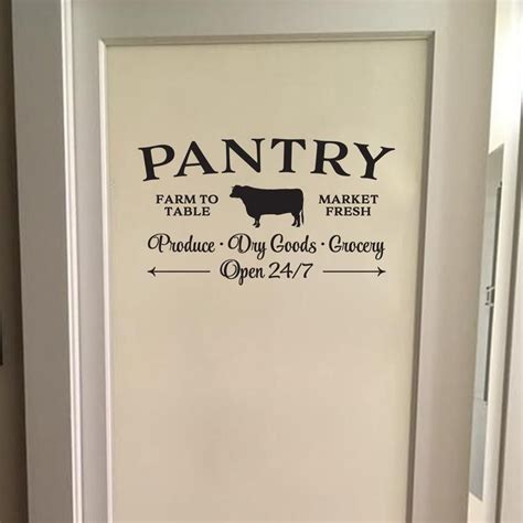 Pantry Farm To Table Market Fresh Produce Dry Goods Grocery Etsy Wall Decal Pantry Vinyl