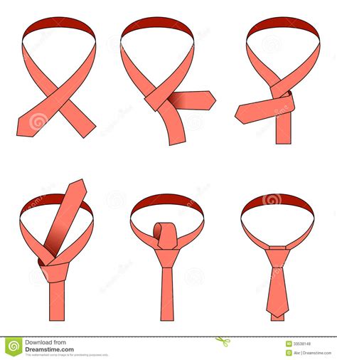 Tie Simple Knot Instruction Royalty Free Stock Photos