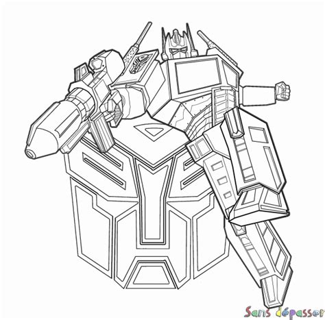 Coloriage Transformers Sans D Passer