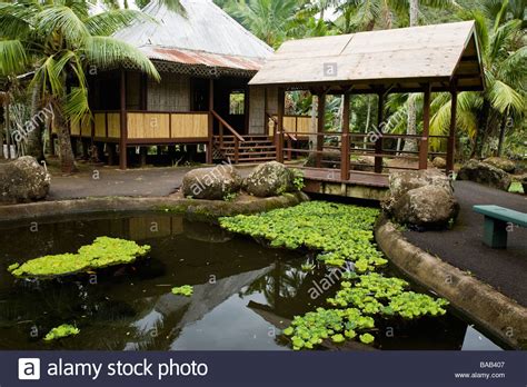 Nipa Hut Or Bahay Kubo In Phillipines Section In Heritage Gardens In