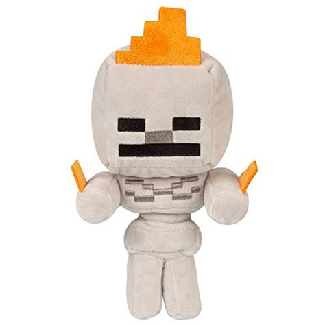 Jinx Minecraft Happy Explorer Skeleton On Fire Plush Stuffed Toy Gray