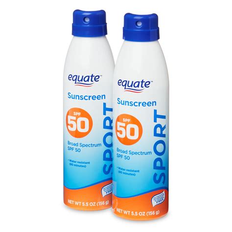 Equate Sport Broad Spectrum Sunscreen Spf 50 Twin Pack