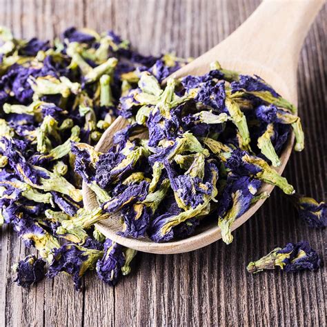 Giveorbuy Dried Butterfly Pea Flowers Tea Use To Cook For Thai Food
