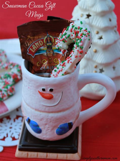 homemade christmas t hot cocoa mug with peppermint stir sticks simply southern mom